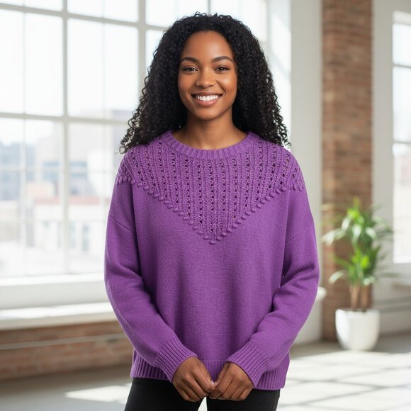 NWT Keepsake Appletree Knit Sweater Grape